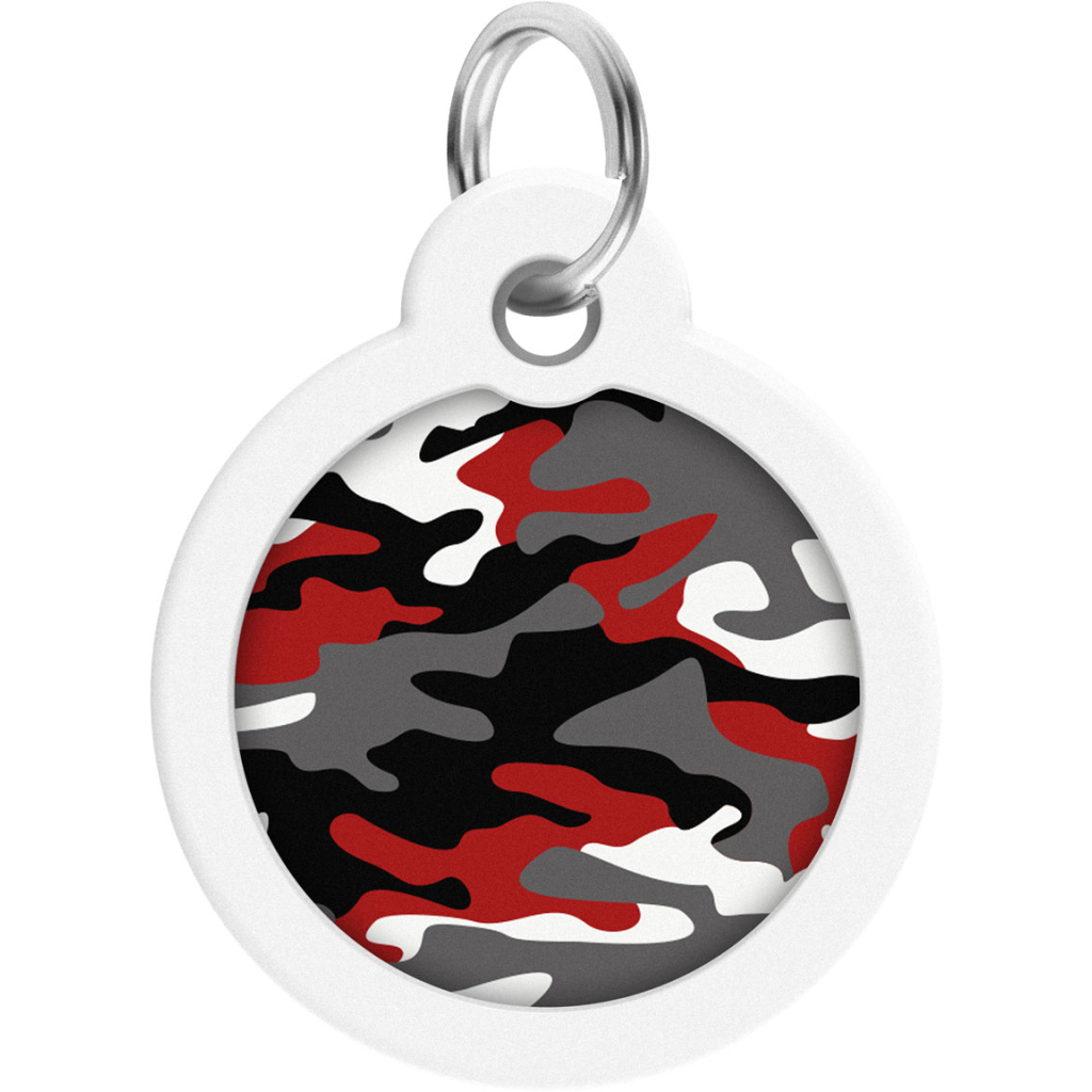 Адресник для тварин WAUDOG Smart ID з QR паспортом "Камо сірий", круг 30 мм (230-0215) - зображення 2