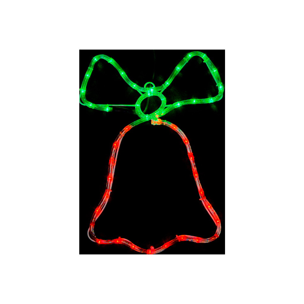 Гірлянда Delux Motif flash Bell 50 х 35 см червоний/зелений IP44 EN (90012987) - зображення 1