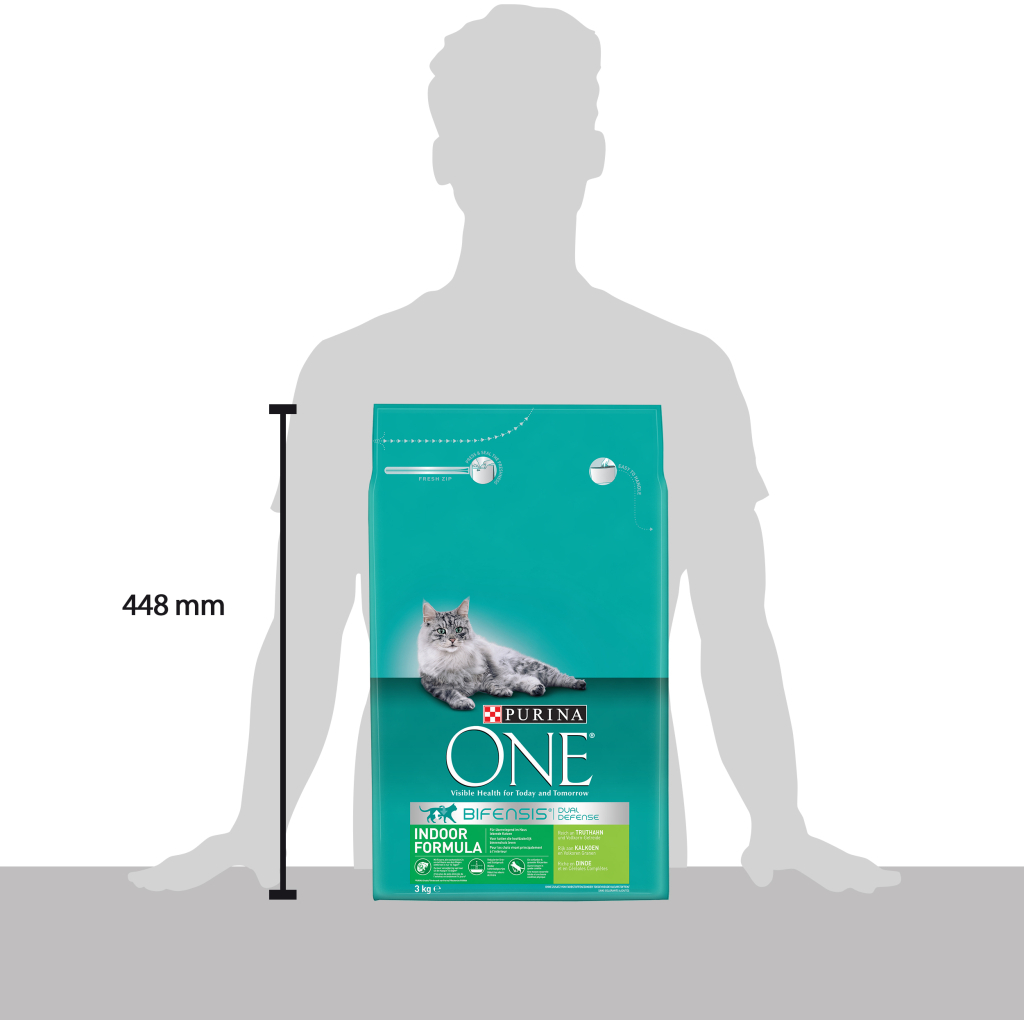 Сухий корм для кішок Purina One Indoor Formula Cat Turkey 3 кг (7613035862579) - изображение 4