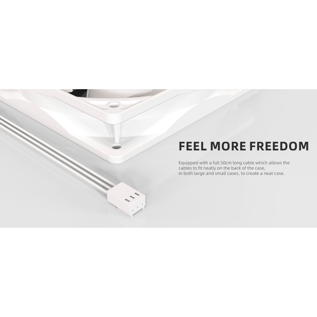 Кулер до корпусу ID-Cooling FL-12025 WHITE - зображення 7