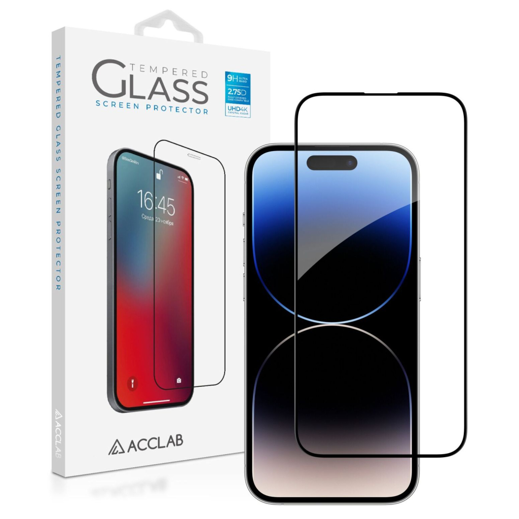 Скло захисне ACCLAB Full Glue ESD Apple iPhone 14 Pro Max (1283126542060) - зображення 1