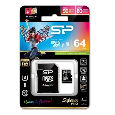 Карта пам'яті Silicon Power 64GB microSDXC Class10 UHS-I U3 (SP064GBSTXDU3V10SP) - зображення 2