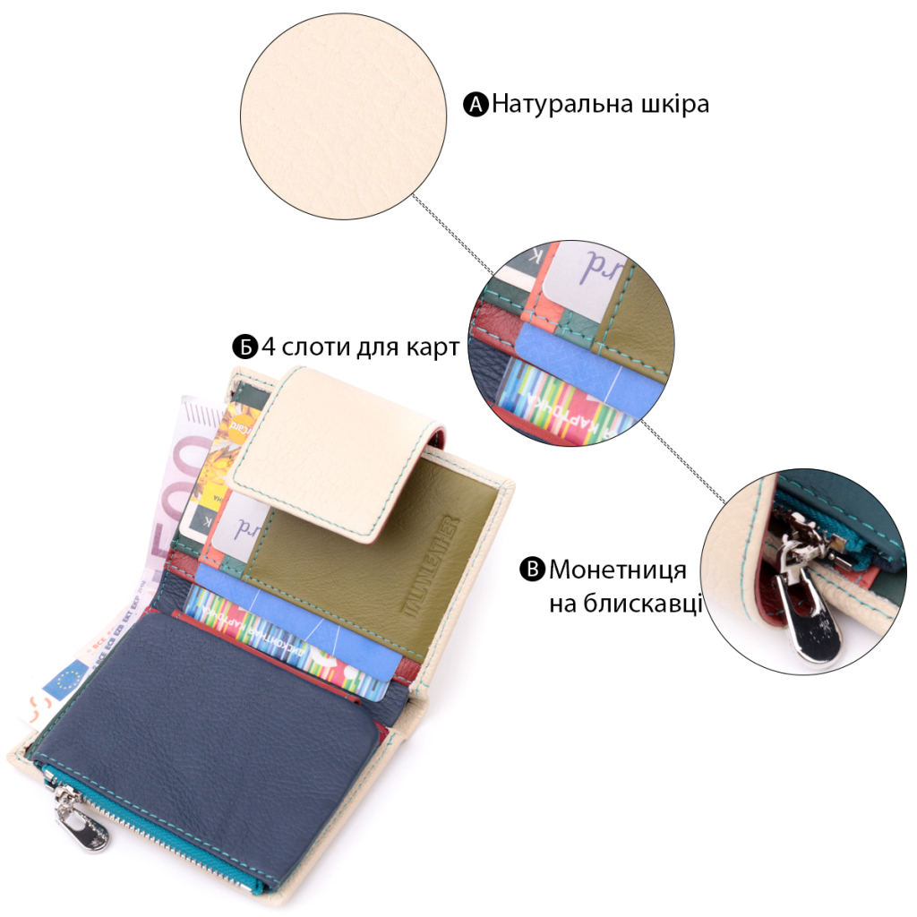 Гаманець ST Leather З натуральної шкіри Білий (19451) - зображення 5