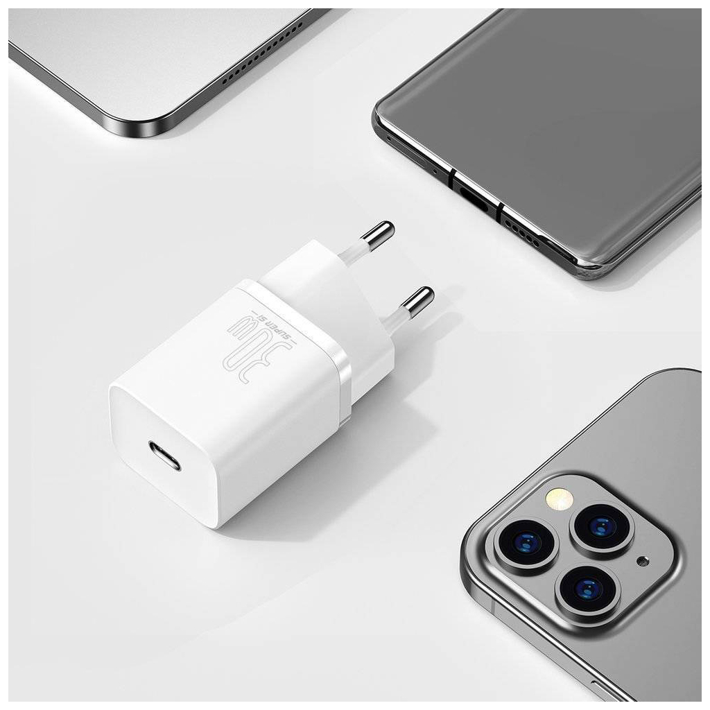 Зарядний пристрій Baseus Super Si quick charger IC 30W white (CCSUP-J02) - изображение 9