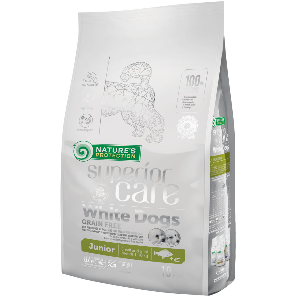 Сухий корм для собак Nature's Protection Superior Care White Dogs Junior Small&Mini Breeds 10 кг (NPSC45830) - зображення 1