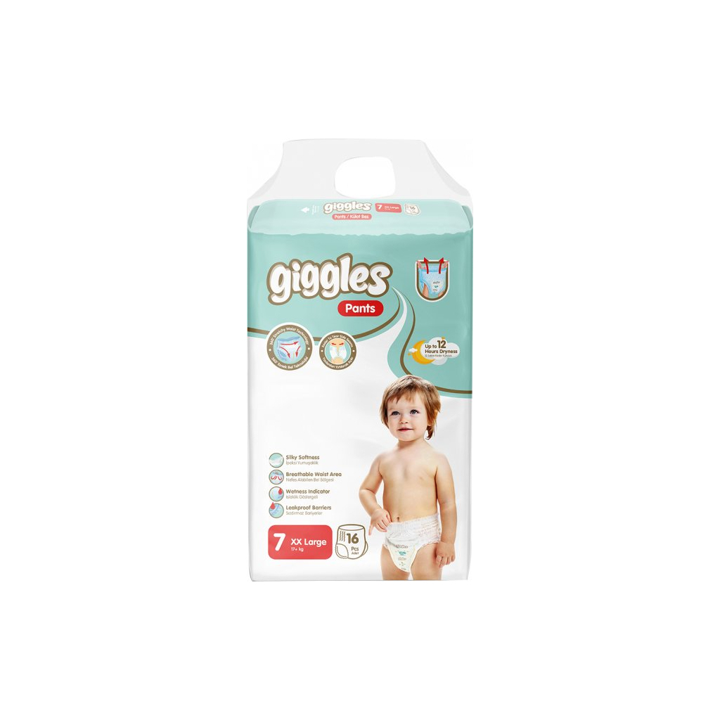 Підгузки Giggles XL 17+ кг 16 шт (8680131205172) - зображення 1