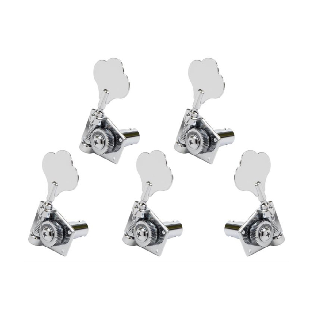 Кілки для гітари Graph Tech PRB-5411-C0 Bass Ratio 4 + 1 Open Back Chrome (235531) - зображення 3
