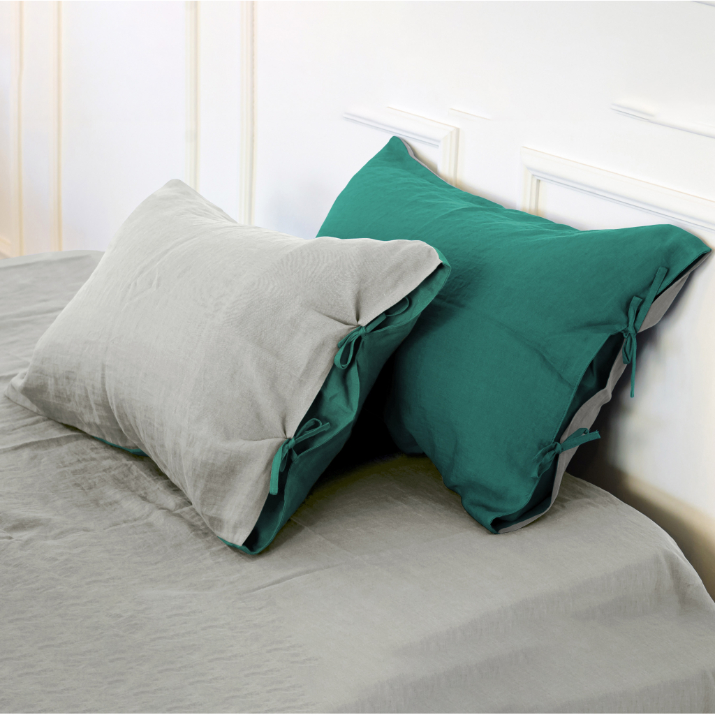 Наволочка MirSon Льон Natural Linen 40х60 Green meadow (2200005371992) - зображення 1