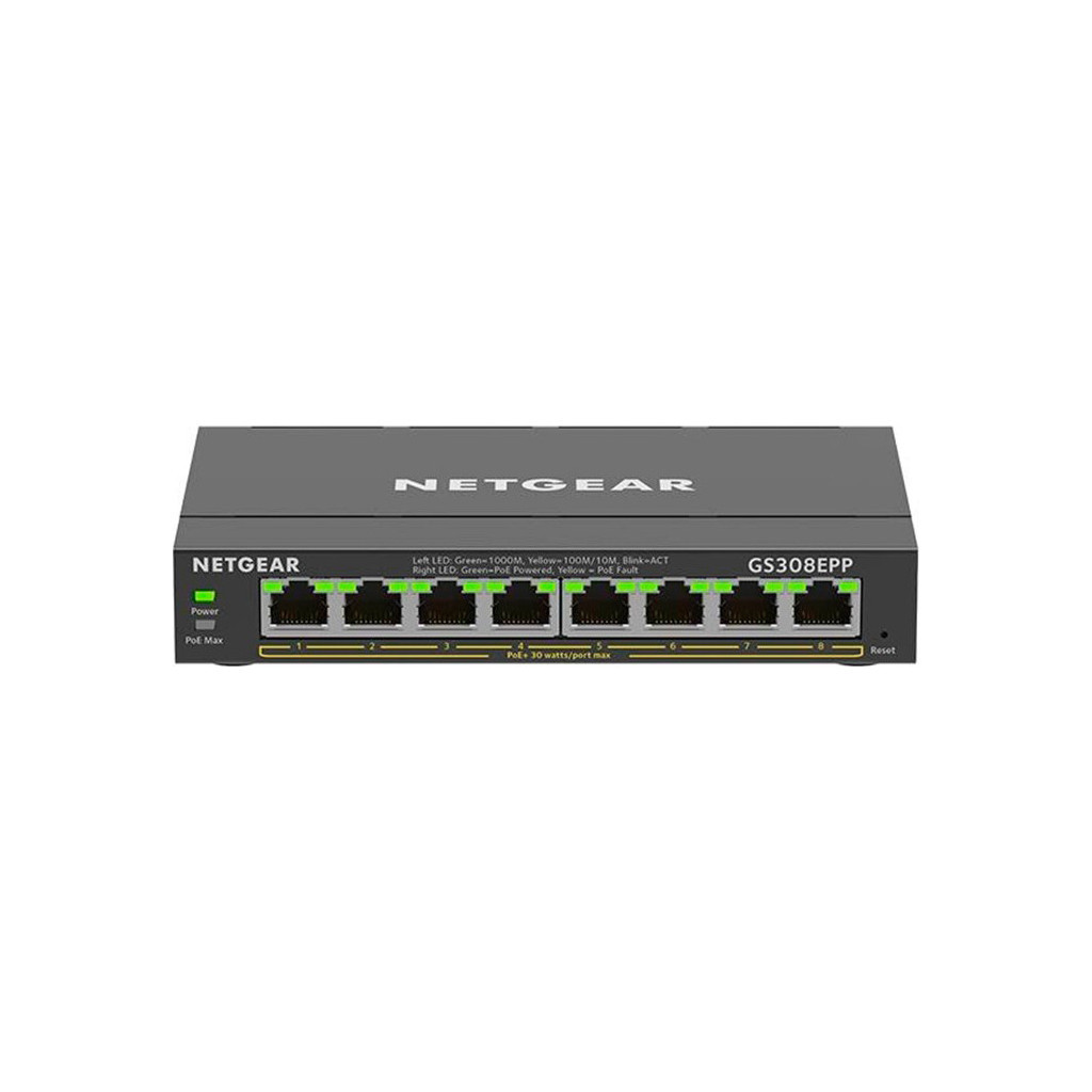 Комутатор мережевий Netgear GS308EPP-100PES - зображення 2
