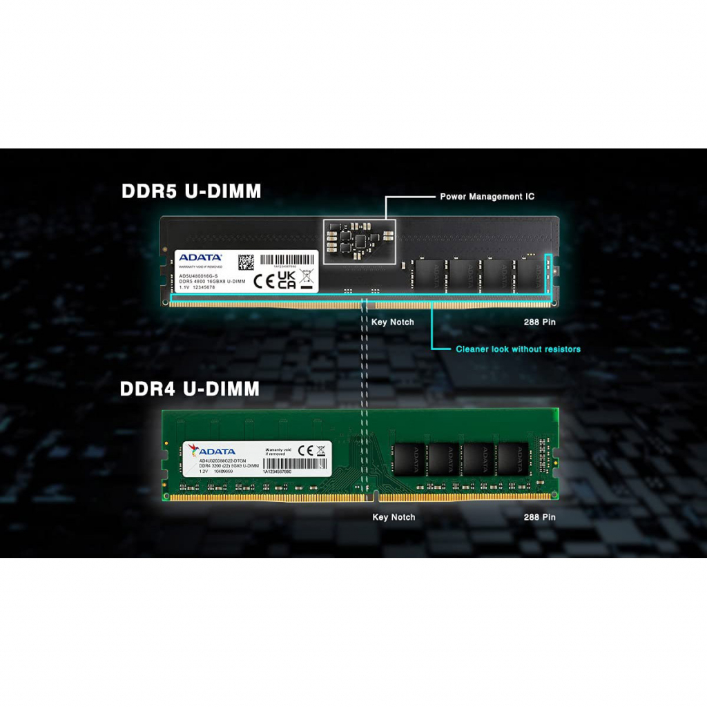 Модуль пам'яті для комп'ютера DDR5 16GB 4800 MHz ADATA (AD5U480016G-R) - зображення 4