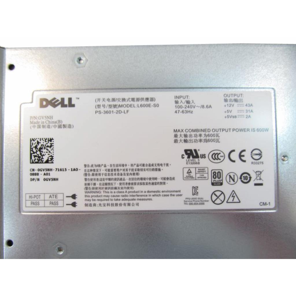Блок живлення Dell 600W H600E-S0, PS-3601-2D-LF T307M (GV5NH/REF) - зображення 2