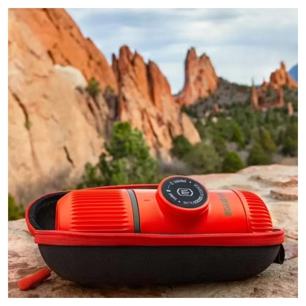 Кавоварка кемпінгова Wacaco Nanopresso з чохлом червона (WNANORED) - изображение 3