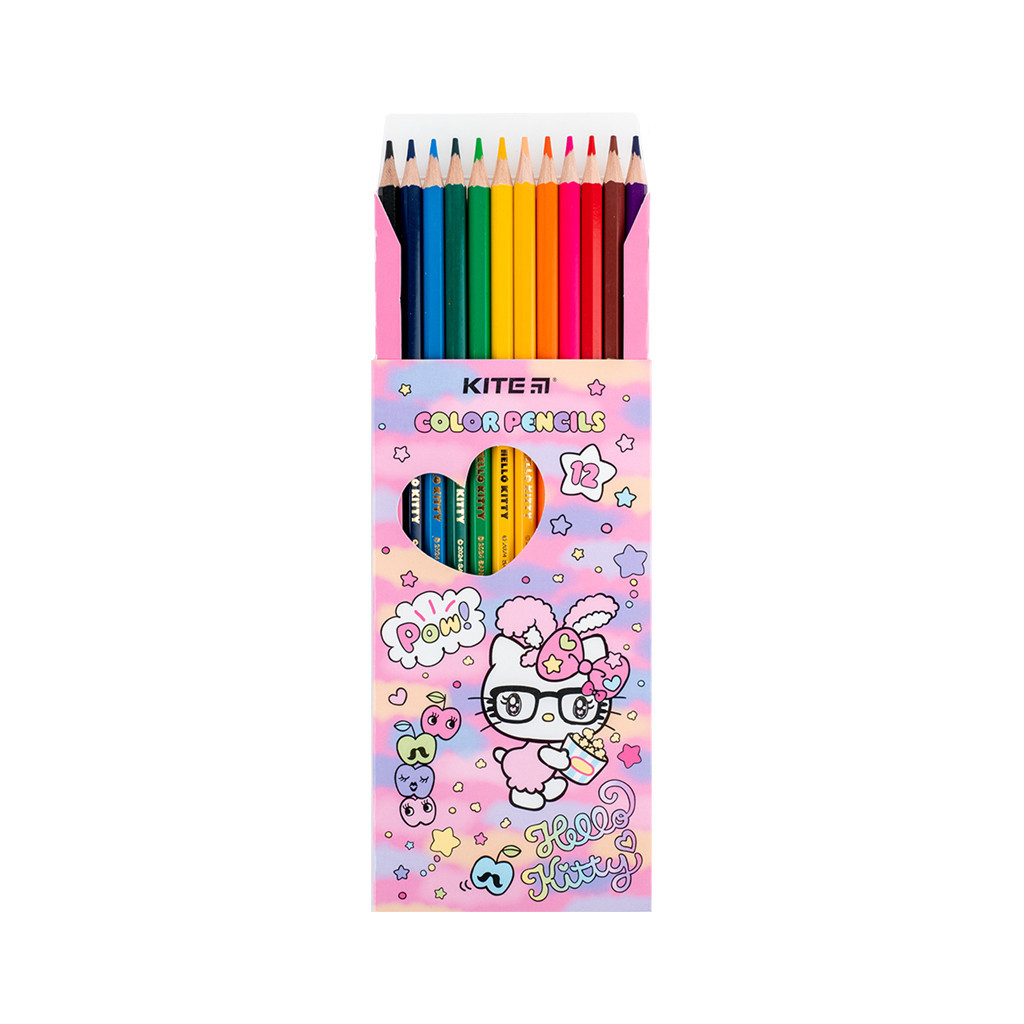 Олівці кольорові Kite Hello Kitty 12 кольорів (HK24-051) - изображение 4