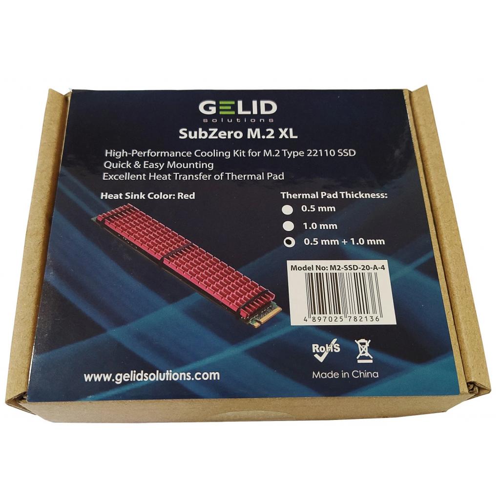 Радіатор охолодження Gelid Solutions SubZero XL M.2 SSD RED (M2-SSD-20-A-4) - изображение 3