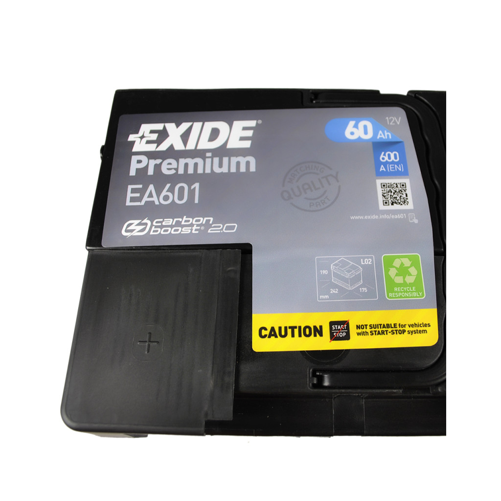 Акумулятор автомобільний EXIDE PREMIUM 60A (EA601) - зображення 5