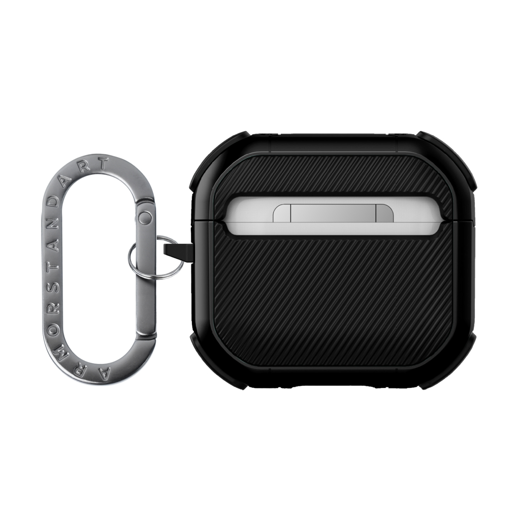 Чохол для навушників Armorstandart Panzer для Apple Airpods 4 Black (ARM82552) - зображення 2