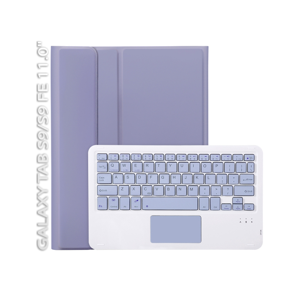 Чохол до планшета BeCover Keyboard+TouchPad Samsung Tab S9 (SM-X710/SM-X716)/S9 FE (SM-X510/SM-X516B) 11.0" Purple (712422) - зображення 1