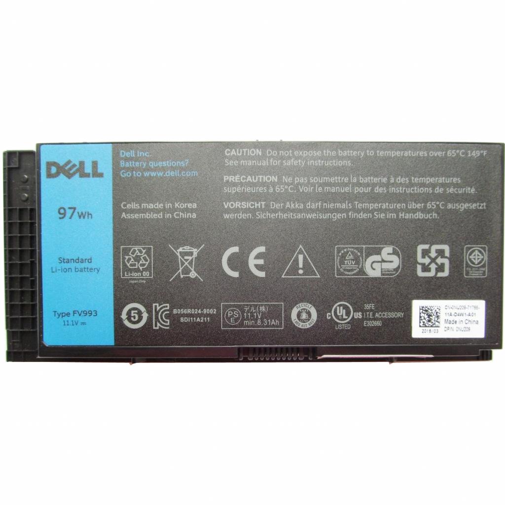 Акумулятор до ноутбука Dell Precision M4800 FV993, 8310mAh (97Wh), 9cell, 11.1V, Li-ion, (A47365) - зображення 1