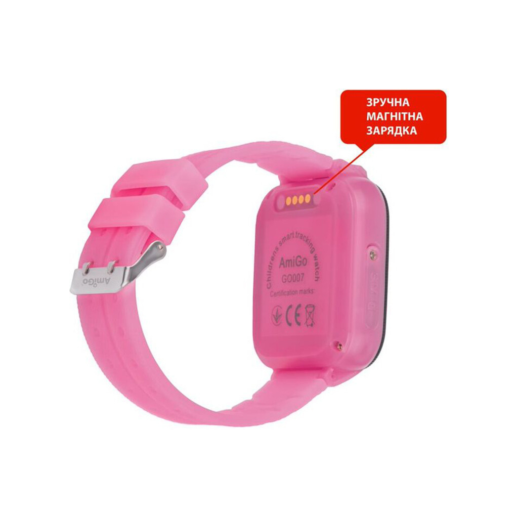 Смарт-годинник Amigo GO007 FLEXI GPS Pink (871498) - зображення 3
