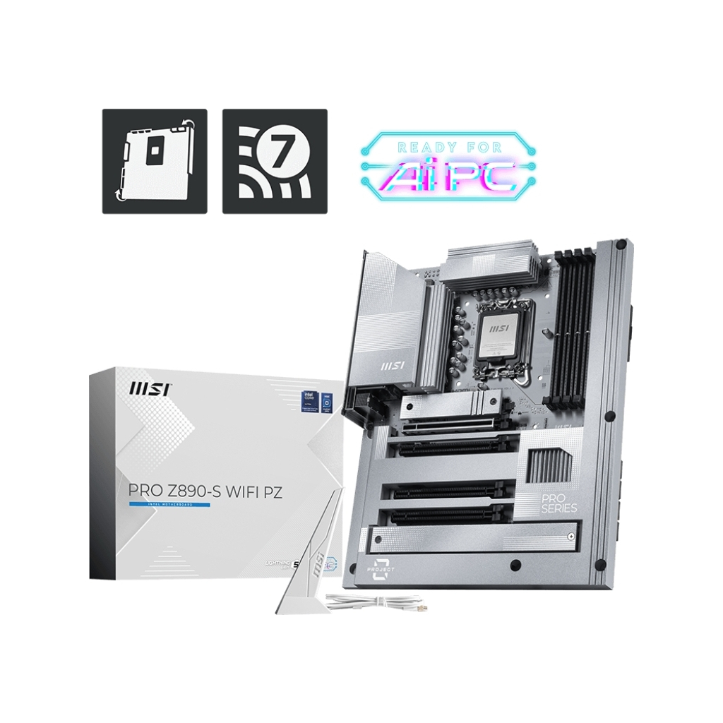 Материнська плата MSI PRO Z890-S WIFI PROJECT ZERO (PRO Z890-S WIFI PZ) - зображення 5