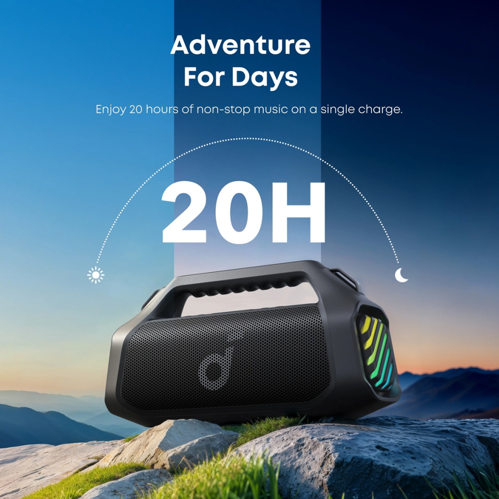 Акустична система Anker SoundСore Boom 2 Pro Black (A3134A11) - зображення 6