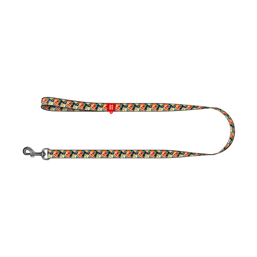 Повідок для собак WAUDOG Nylon "Гламурні черепа" L 25 мм х 122 см (4936) - зображення 2