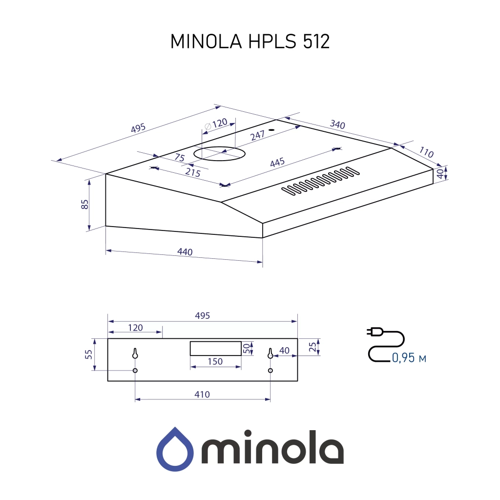 Витяжка кухонна Minola HPLS 512 I - изображение 11