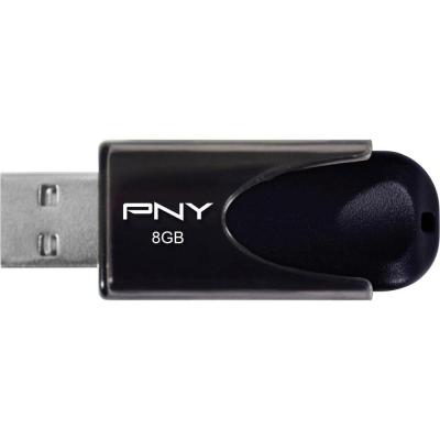 USB флеш накопичувач PNY flash 8GB Attache4 Black USB 2.0 (FD8GBATT4-EF) - зображення 2