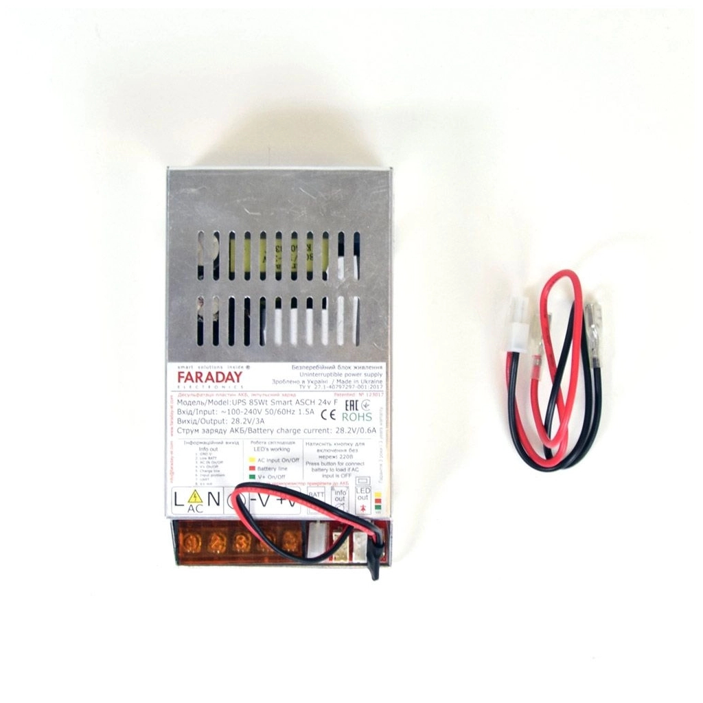Блок живлення для систем відеоспостереження Faraday Electronics UPS_85W_ALU_24 - зображення 3