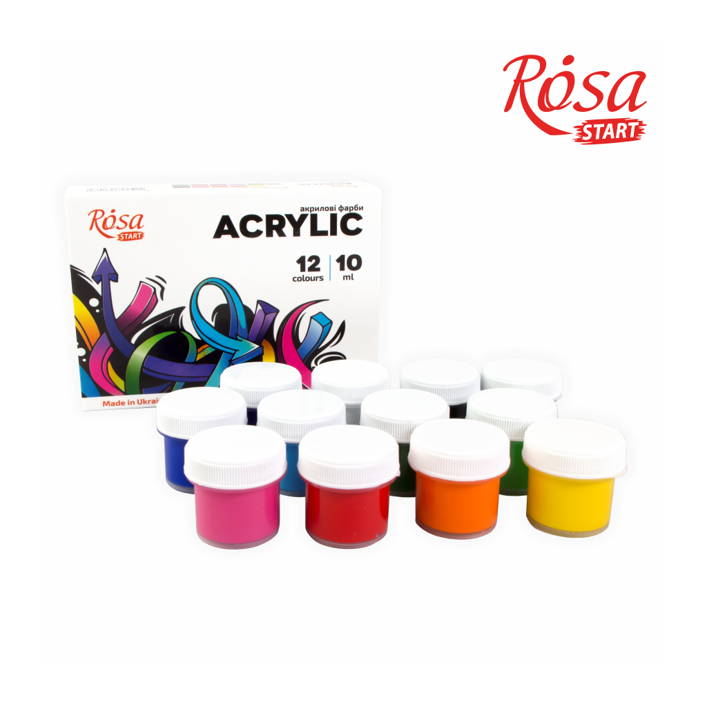 Акрилові фарби Rosa START Graffiti 12 x10мл (4823098531074) - зображення 3