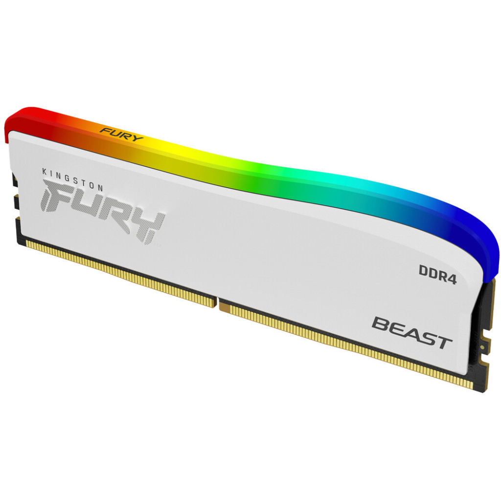 Модуль пам'яті для комп'ютера DDR4 16GB 3600 MHz Beast White RGB SE Kingston Fury (ex.HyperX) (KF436C18BWA/16) - зображення 3