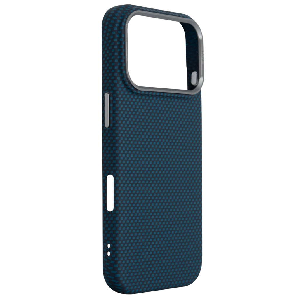 Чохол до мобільного телефона Armorstandart LikeCarbon2 MagCase Apple iPhone 17 Pro Kevlar Dark Blue (ARM88554) - зображення 3