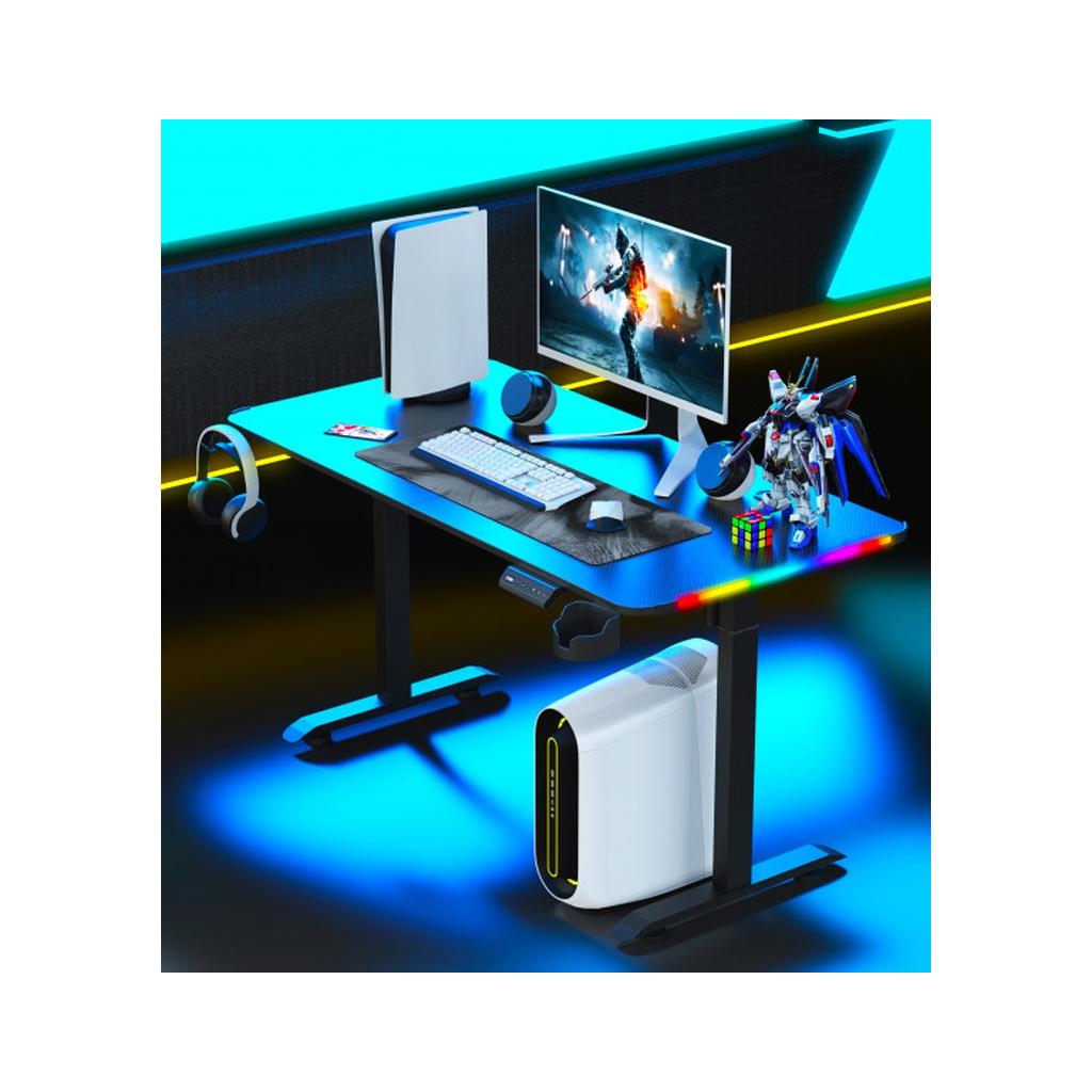 Комп'ютерний стіл GT Racer T-1231 Black (T-1231 (120x60x73-117) Black) - зображення 3