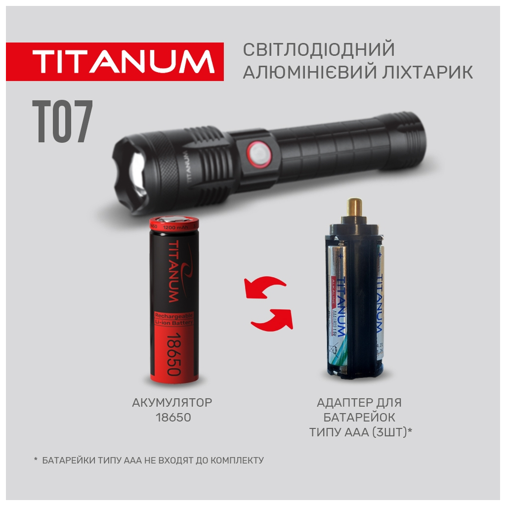 Ліхтар TITANUM 700Lm 6500K (TLF-T07) - зображення 6