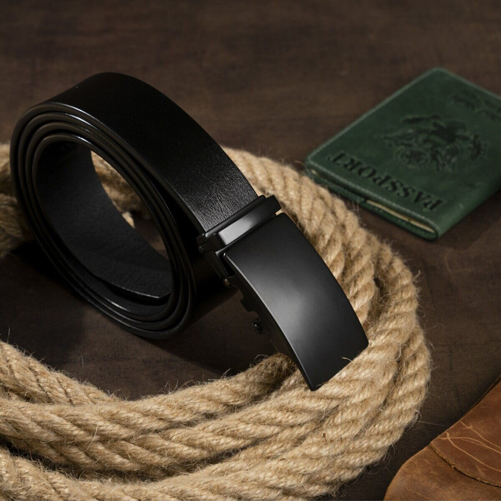 Ремінь Vintage Чоловічий із затемненою пряжкою Чорний (20302) - зображення 8