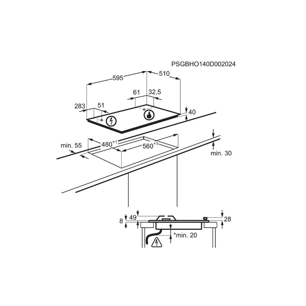 Варочна поверхня Electrolux EGH6343ROR - зображення 3