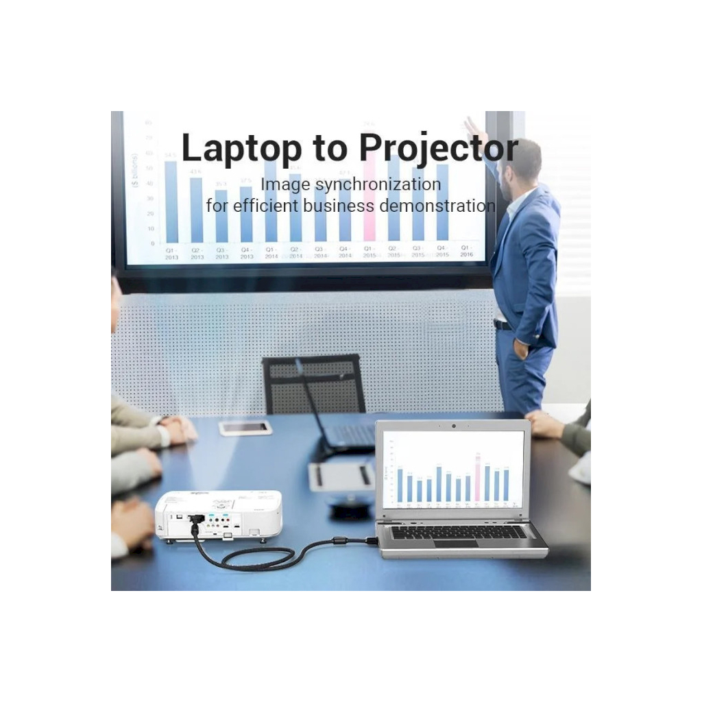 Кабель мультимедійний DVI M to DVI M 8.0m 24+1pin 2K60Hz ferrite Vention (EAEBK) - зображення 9