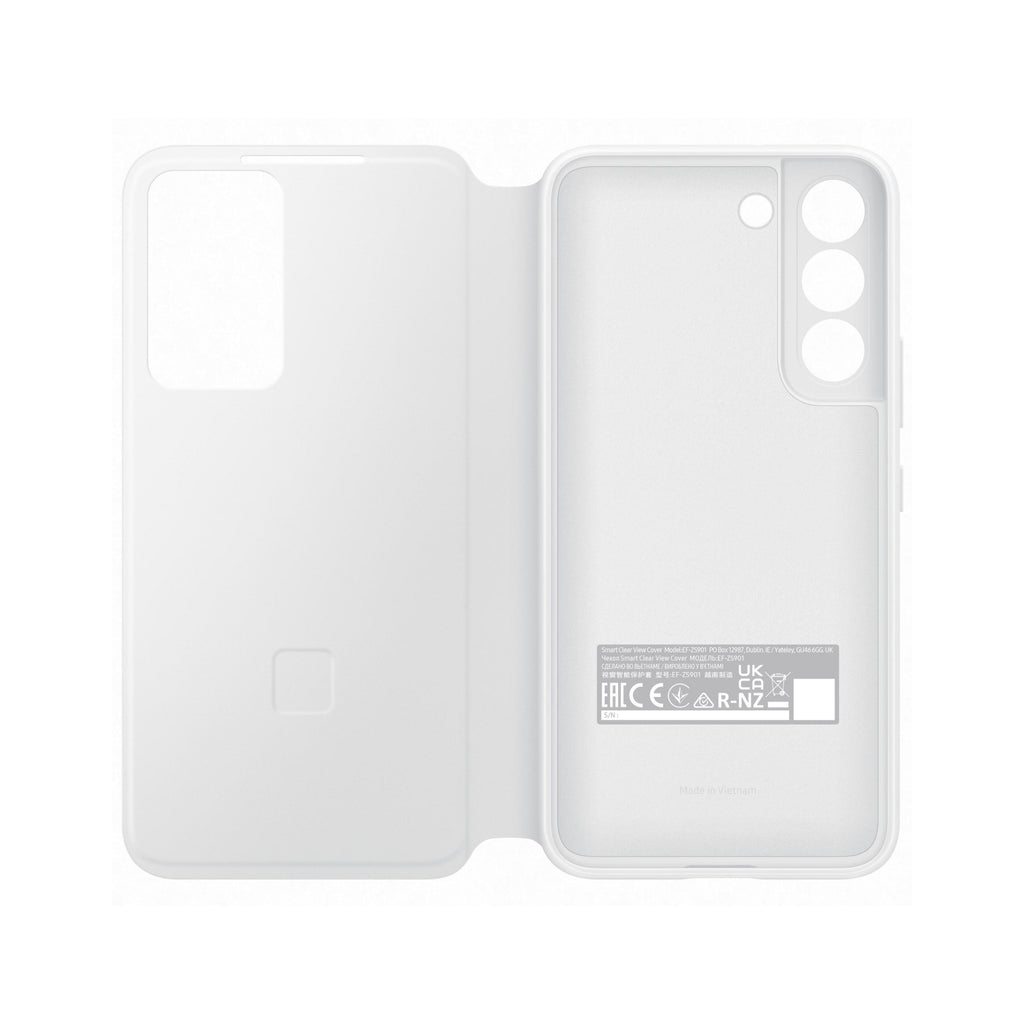 Чохол до мобільного телефона Samsung Smart Clear View Cover Galaxy S22 White (EF-ZS901CWEGRU) - зображення 4