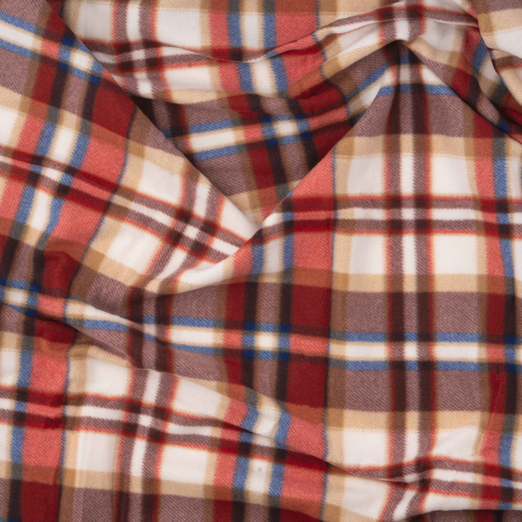 Плед Ardesto Fleece 100% поліестер, клітинка, біло-коричневий 130х160 см (ART0720PB) - зображення 5