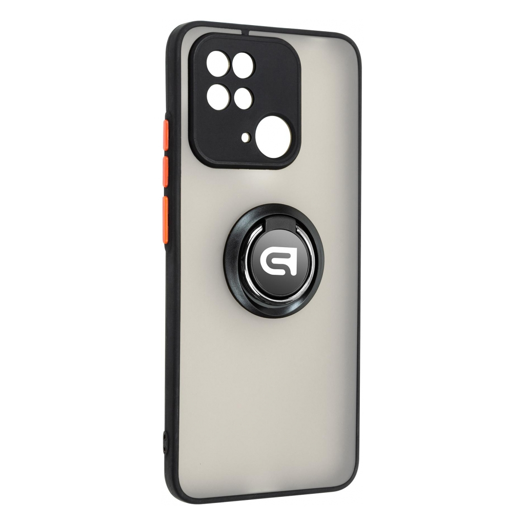 Чохол до мобільного телефона Armorstandart Frosted Matte Ring Xiaomi Redmi 10C Black (ARM68366) - зображення 1