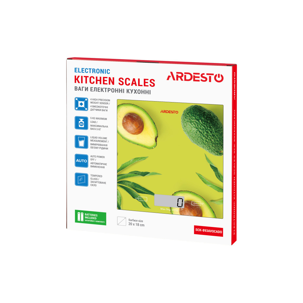 Ваги кухонні Ardesto SCK-893AVOCADO - изображение 6