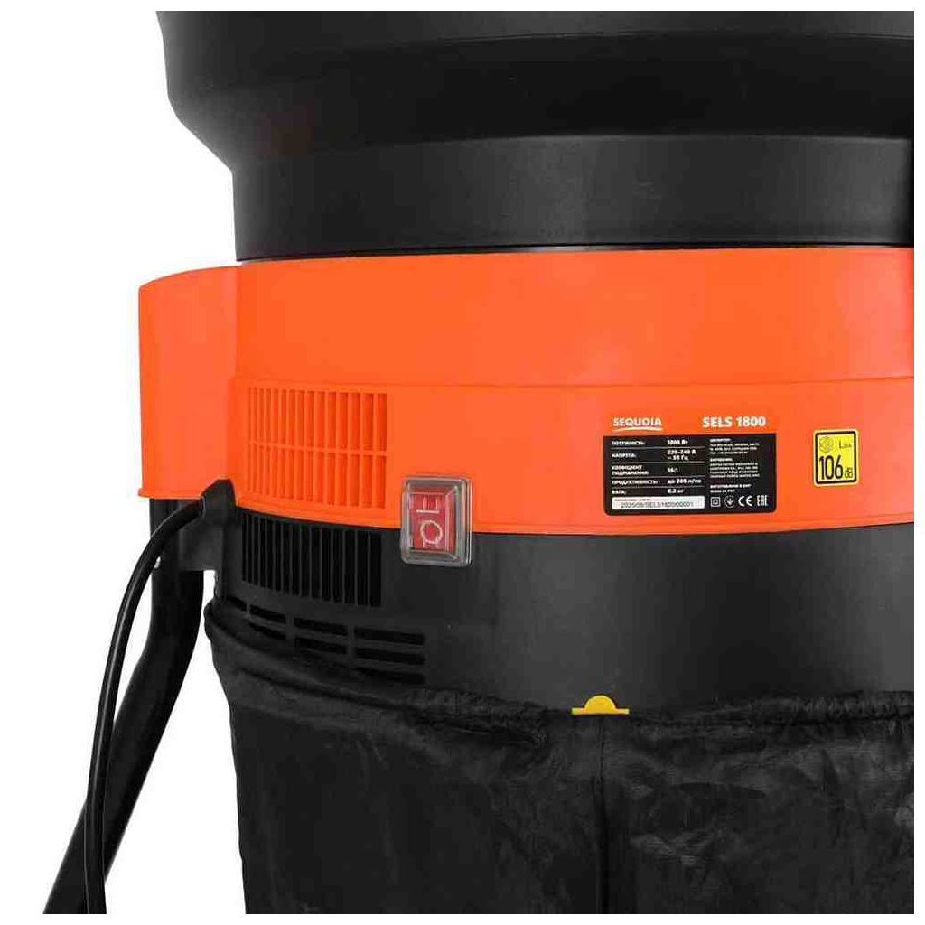 Садовий подрібнювач SEQUOIA для листя SELS1800, 1.8 кВт, до 208 л/хв, 8000об/хв (SELS1800) - зображення 5