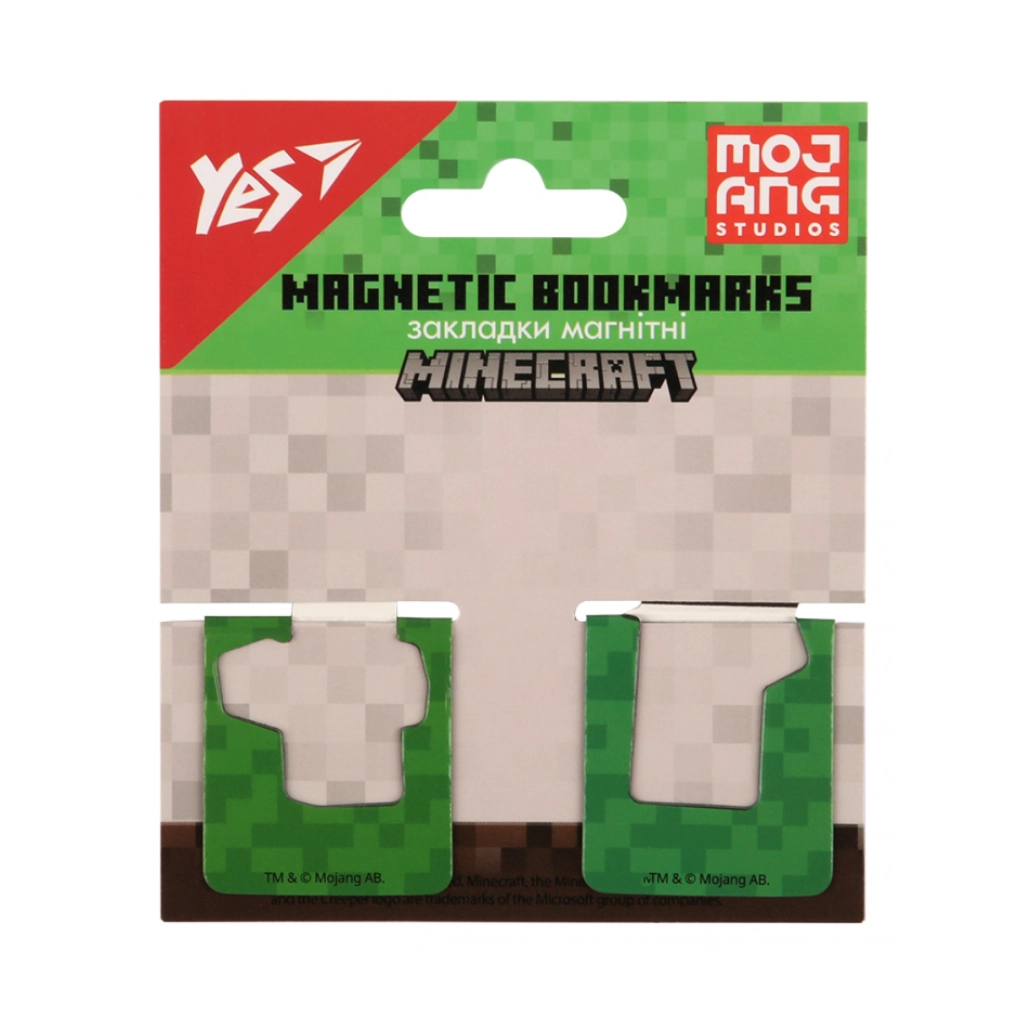 Закладки для книг Yes магнітні Minecraft, висікання, 2 шт (708397) - зображення 2