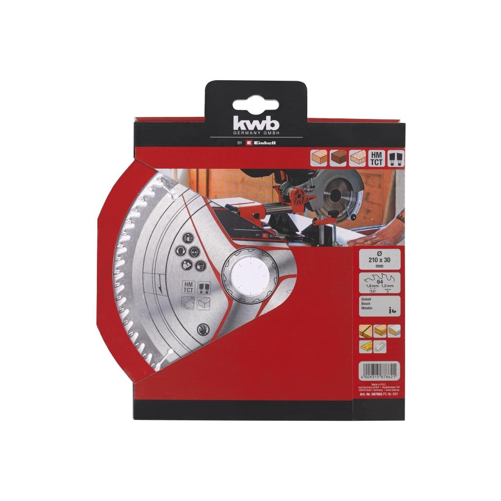 Диск пильний Einhell TCT KWB, 216х30 мм, 48 зуб. (588251) - зображення 2