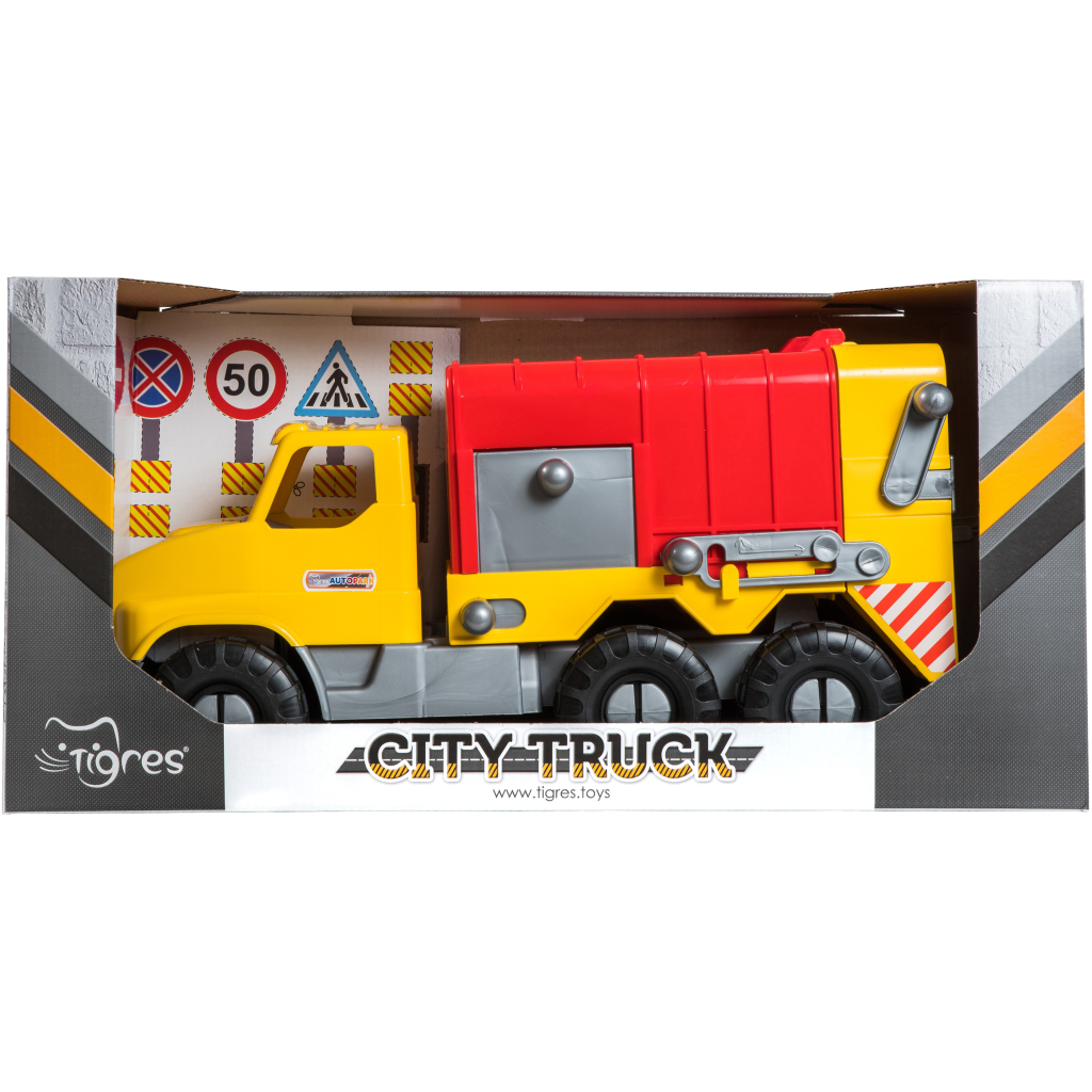 Спецтехніка Tigres Авто "City Truck" сміттєвоз в коробці (39369) - зображення 3