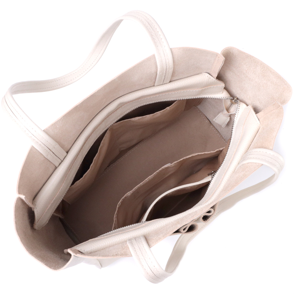 Сумка Shvigel Шопер з натуральної шкіри Бежева (22843) - зображення 7