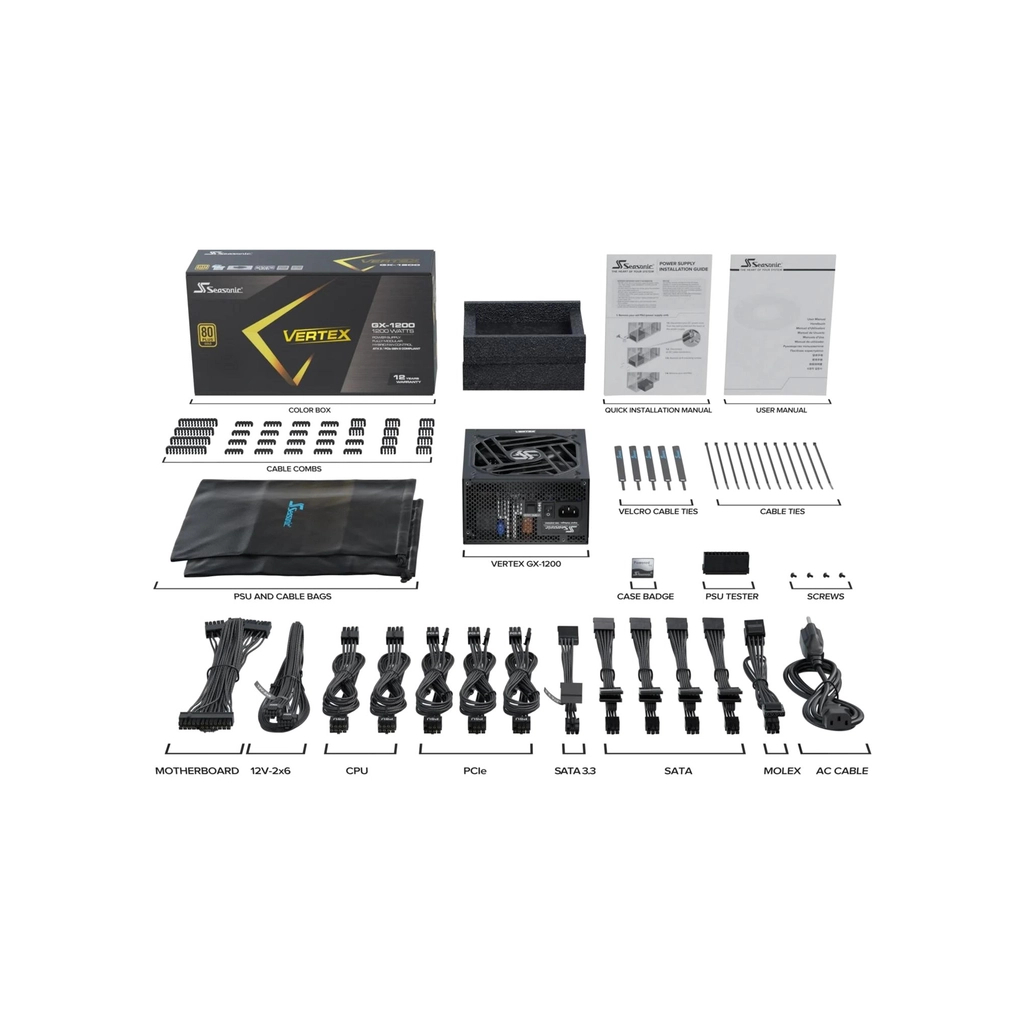Блок живлення Seasonic 1200W (VERTEX GX 1200-ATX31) - изображение 10