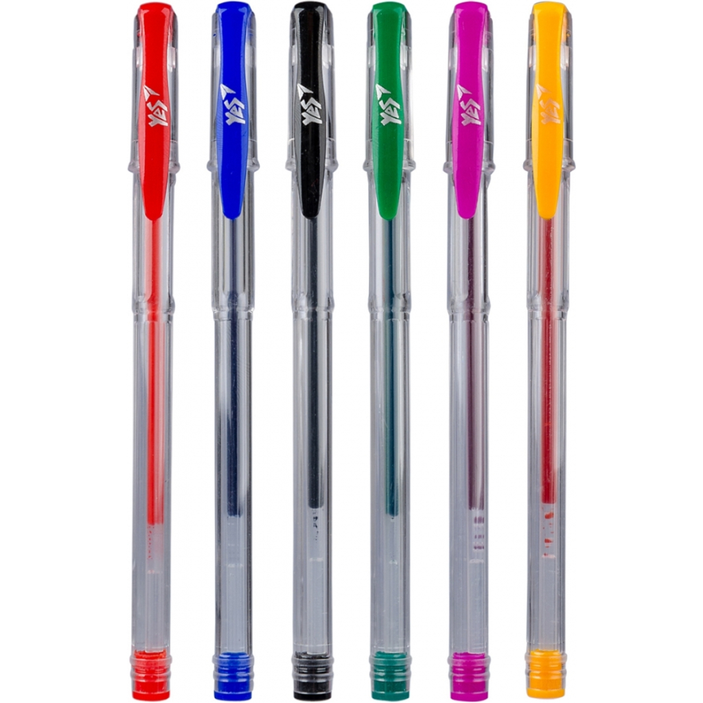 Ручка гелева Yes Classic набір 6 шт (420371) - зображення 2