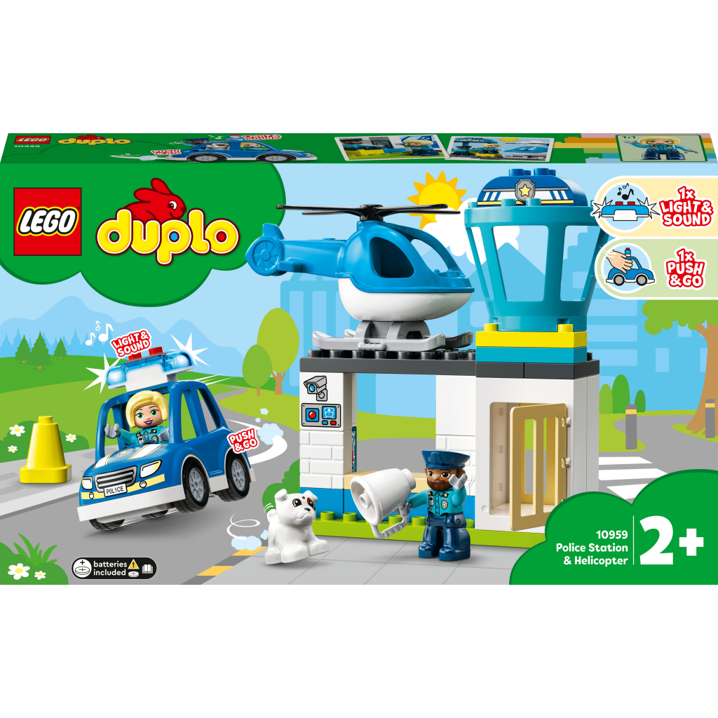 Конструктор LEGO DUPLO Town Поліцейська ділянка та вертоліт 40 деталей (10959) - зображення 1