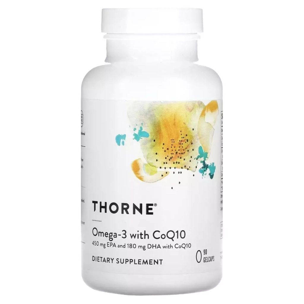 Вітамін Thorne Research Омега-3 з коензимом Q10, Omega-3 with CoQ10, 90 гелевих капсул (THR-61603) - зображення 1